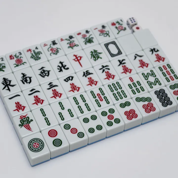 A full set of white Chinese mahjong tiles (sample photo)